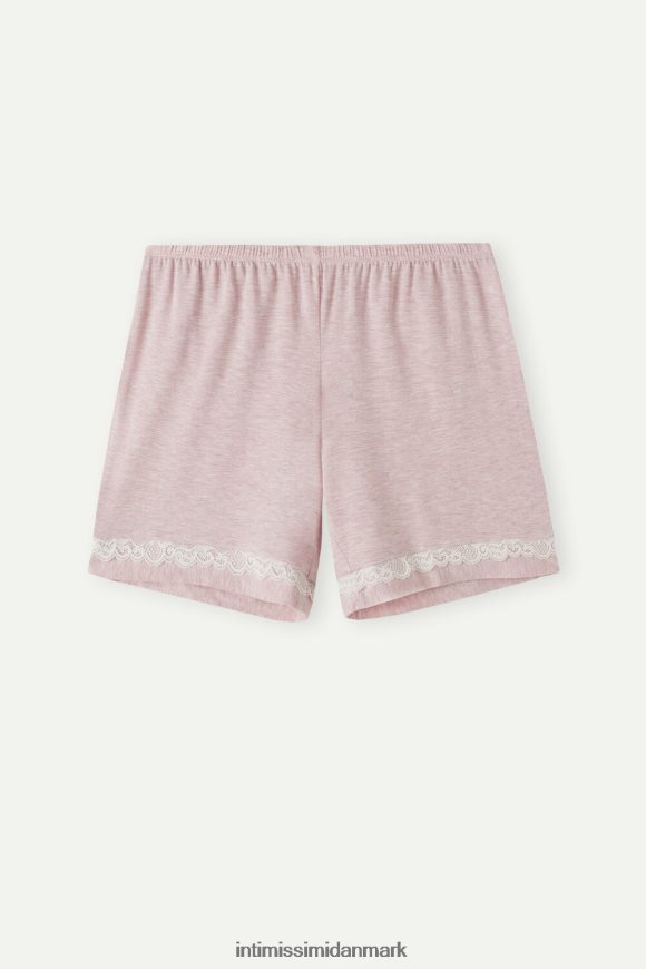 Intimissimi modale shorts med blondedetaljer Kvinder 008j-lyserød melange beklædning 8DZ4XJ1637