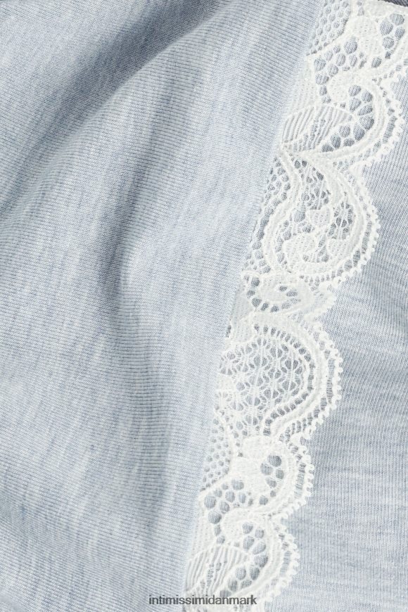 Intimissimi modale shorts med blondedetaljer Kvinder 009j-lyseblå melange beklædning 8DZ4XJ1635