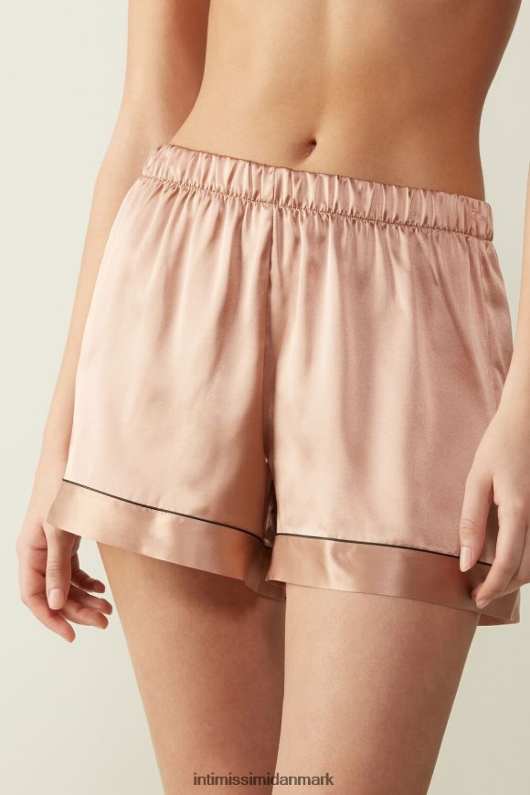 Intimissimi silkeshorts med kontrastkant Kvinder 163i-satin pink beklædning 8DZ4XJ1646