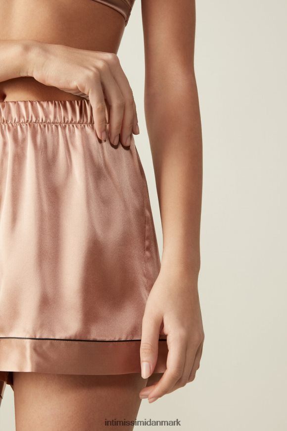 Intimissimi silkeshorts med kontrastkant Kvinder 163i-satin pink beklædning 8DZ4XJ1646