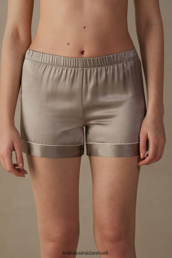 Intimissimi silkeshorts med kontrastkant Kvinder 651i-pulver beige beklædning 8DZ4XJ1639