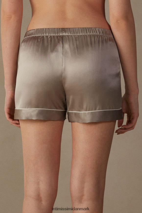 Intimissimi silkeshorts med kontrastkant Kvinder 651i-pulver beige beklædning 8DZ4XJ1639