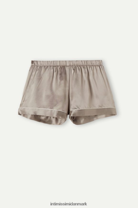 Intimissimi silkeshorts med kontrastkant Kvinder 651i-pulver beige beklædning 8DZ4XJ1639