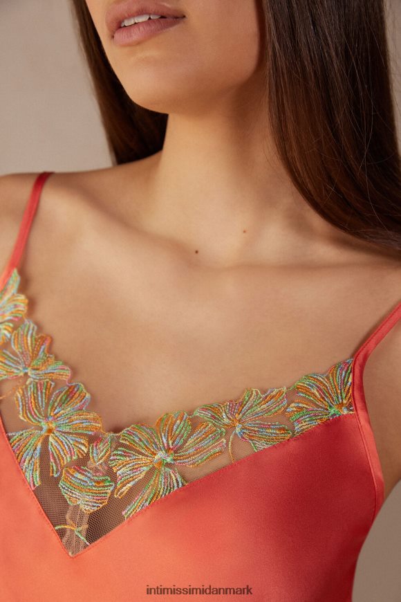 Intimissimi slik farver silke top Kvinder 249j-koralrød beklædning 8DZ4XJ1281