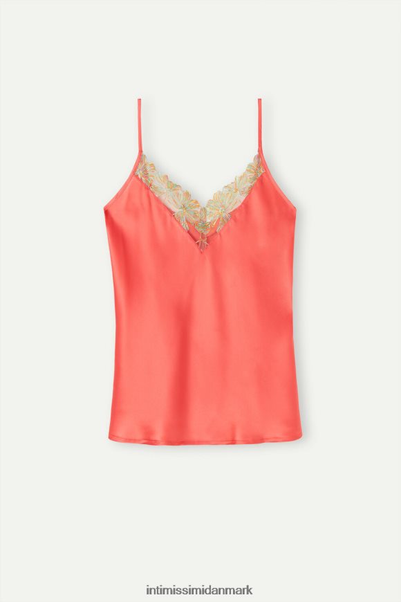 Intimissimi slik farver silke top Kvinder 249j-koralrød beklædning 8DZ4XJ1281