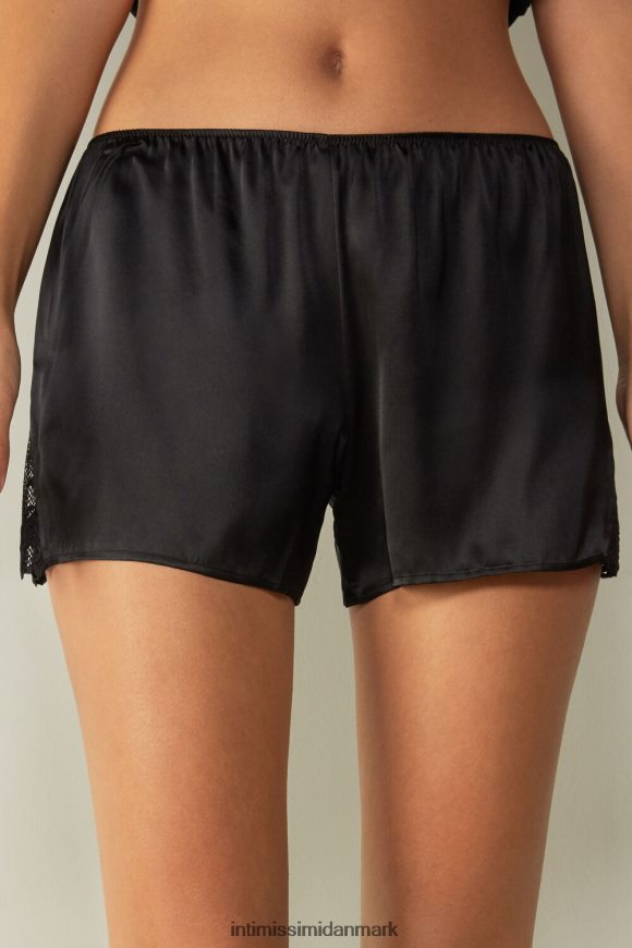 Intimissimi smukke blomster silkeshorts Kvinder 019-sort beklædning 8DZ4XJ1640