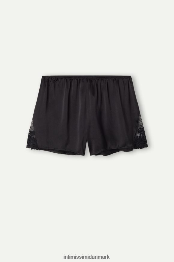 Intimissimi smukke blomster silkeshorts Kvinder 019-sort beklædning 8DZ4XJ1640