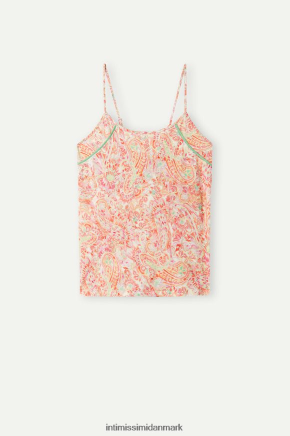 Intimissimi sommerrejse ultrafrisk supima bomuldstop Kvinder 240j-sommer cashmere print beklædning 8DZ4XJ1279