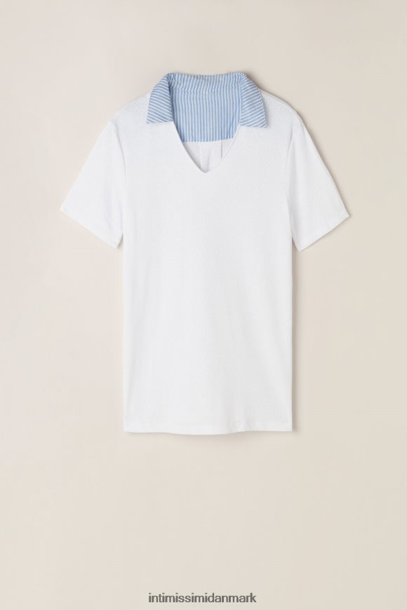 Intimissimi tidligt om morgenen kortærmet top i bomuld Kvinder 001-hvid beklædning 8DZ4XJ1632