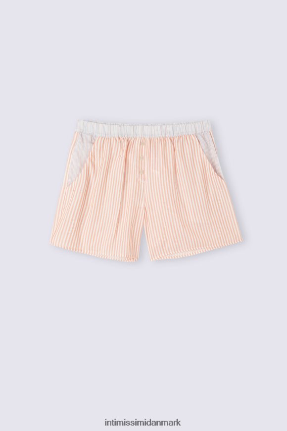 Intimissimi uendelige sommershorts i bomuldslærred Kvinder 350j-ruststriber beklædning 8DZ4XJ1494