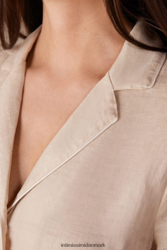 Intimissimi yacht night kortærmet skjorte Kvinder 913i-beige reb beklædning 8DZ4XJ1530
