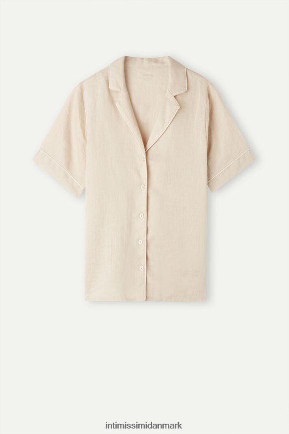 Intimissimi yacht night kortærmet skjorte Kvinder 913i-beige reb beklædning 8DZ4XJ1530