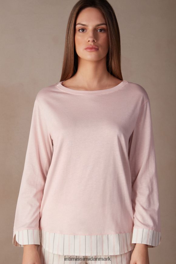 Intimissimi blød forårs langærmet bomuldstop Kvinder 234j-fjeder pink beklædning 8DZ4XJ1552