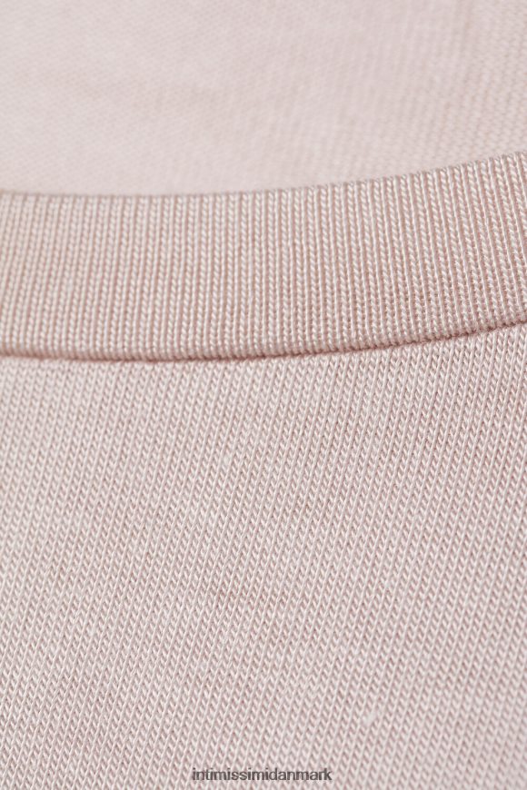 Intimissimi enkel elegance langærmet modaltrøje Kvinder 227j-silke pink/pudder hvid beklædning 8DZ4XJ1571