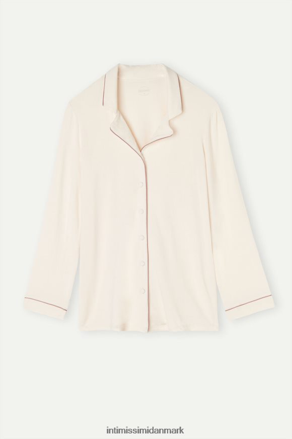 Intimissimi langærmet mikromodal jakke Kvinder 612i-vanilje elfenben beklædning 8DZ4XJ1615