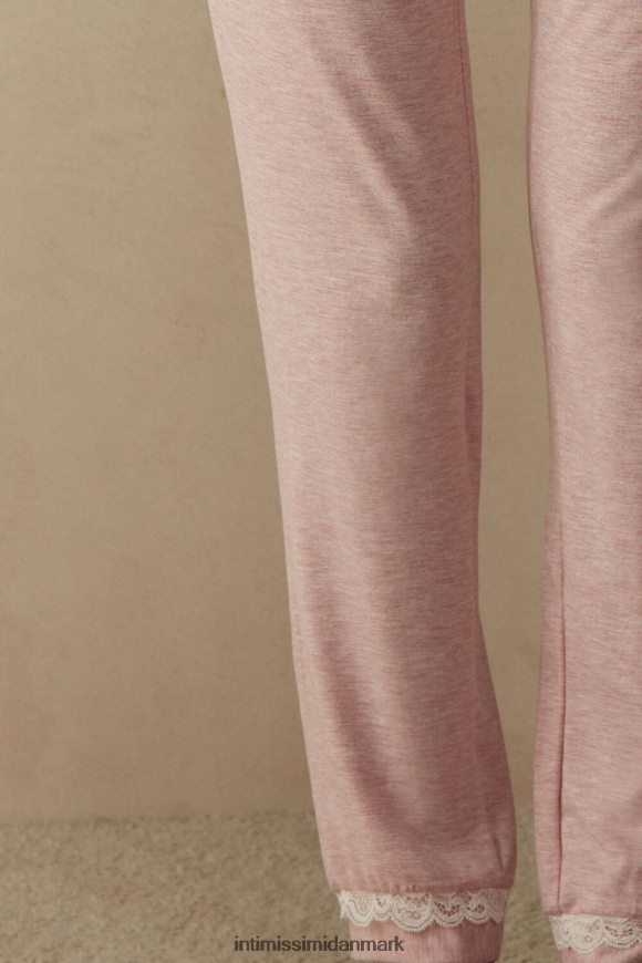 Intimissimi lange modalbukser med blondedetaljer Kvinder 008j-lyserød melange beklædning 8DZ4XJ1622