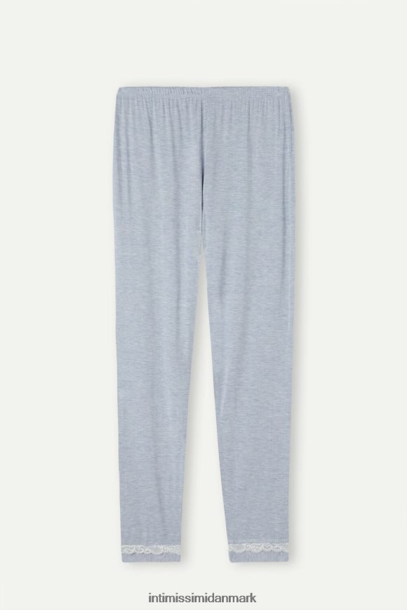 Intimissimi lange modalbukser med blondedetaljer Kvinder 009j-lyseblå melange beklædning 8DZ4XJ1620