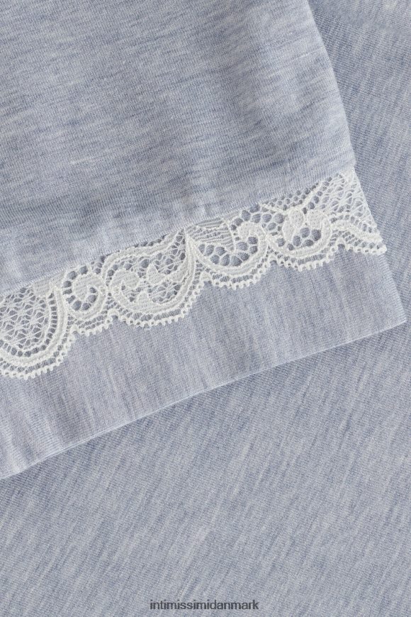 Intimissimi lange modalbukser med blondedetaljer Kvinder 009j-lyseblå melange beklædning 8DZ4XJ1620