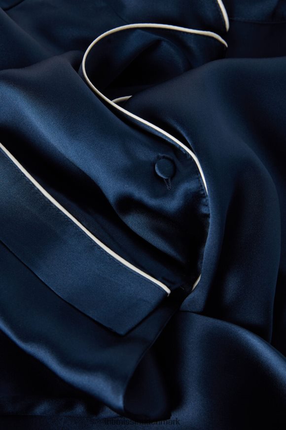 Intimissimi manish-cut jakke i silke satin Kvinder 1467-intens blå beklædning 8DZ4XJ1576