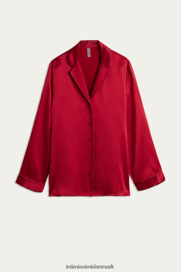 Intimissimi manish-cut jakke i silke satin Kvinder 1473-rød beklædning 8DZ4XJ1650