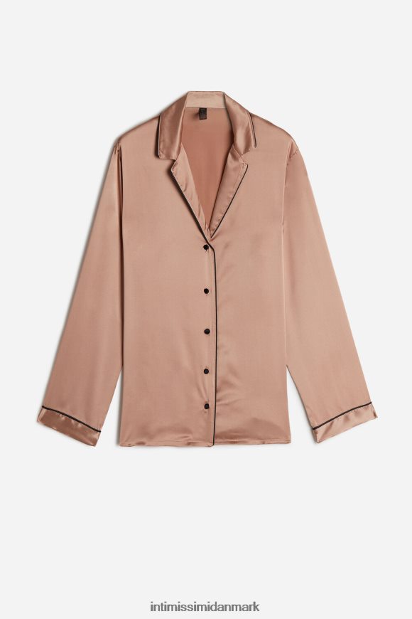Intimissimi manish-cut jakke i silke satin Kvinder 163i-satin pink beklædning 8DZ4XJ1664