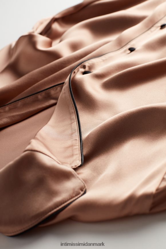 Intimissimi manish-cut jakke i silke satin Kvinder 163i-satin pink beklædning 8DZ4XJ1664