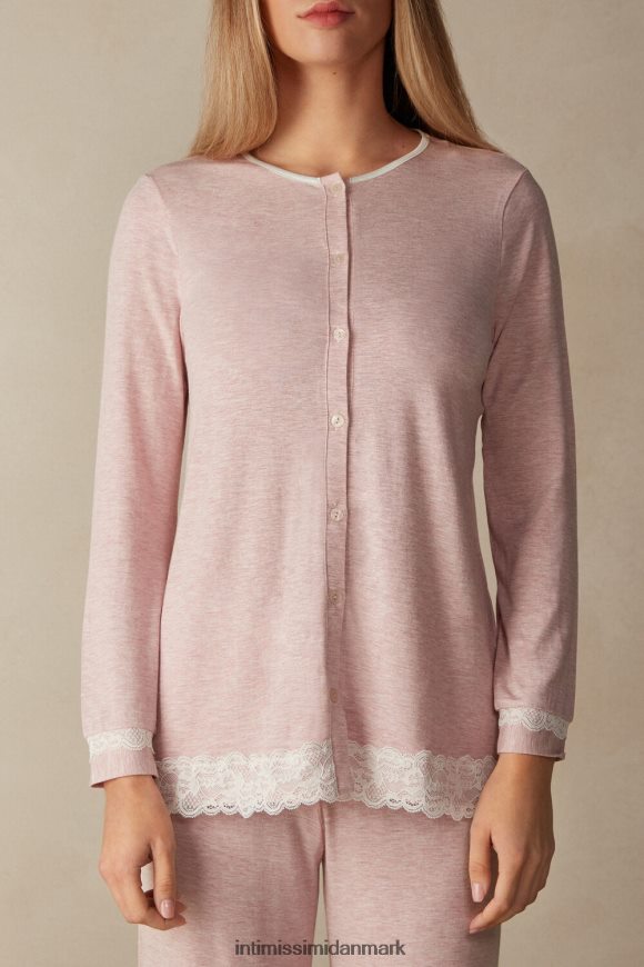 Intimissimi modal og blonde button-down top Kvinder 008j-lyserød melange beklædning 8DZ4XJ1579