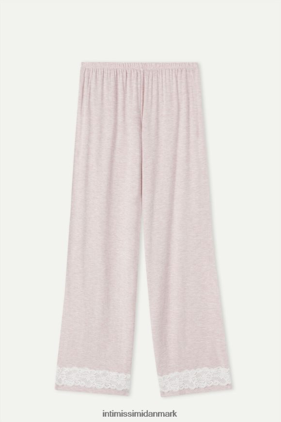 Intimissimi modalbukser i fuld længde med blondedetaljer Kvinder 008j-lyserød melange beklædning 8DZ4XJ1580