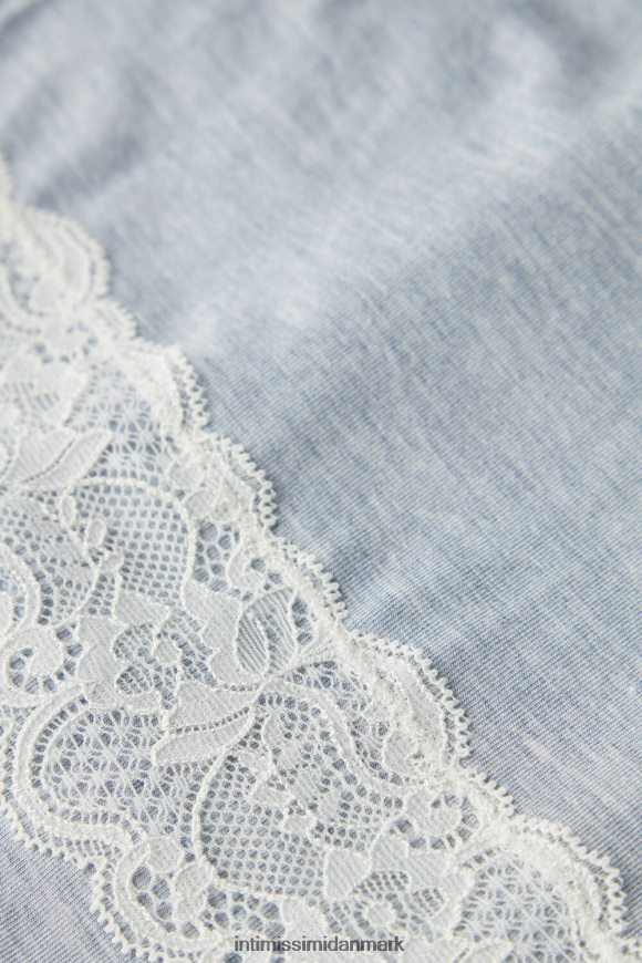 Intimissimi modalbukser i fuld længde med blondedetaljer Kvinder 009j-lyseblå melange beklædning 8DZ4XJ1606