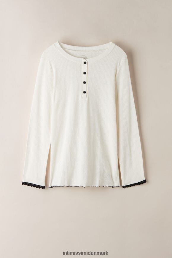Intimissimi pure joy langærmet bedstefar top Kvinder 2127-pulver hvid beklædning 8DZ4XJ1557