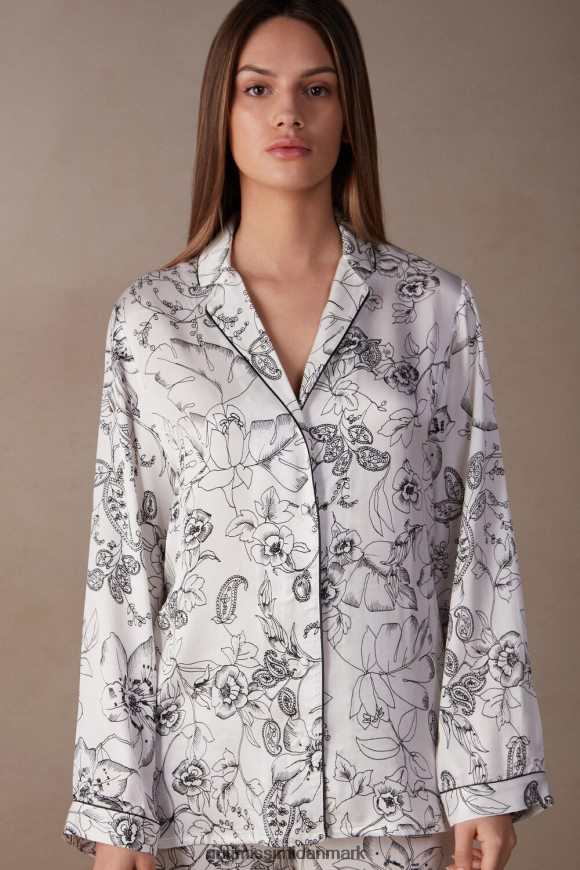 Intimissimi pure joy langærmet satin top Kvinder 223j-ren glædesprint beklædning 8DZ4XJ1546