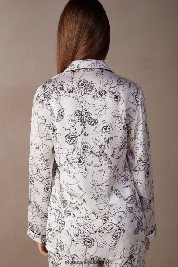 Intimissimi pure joy langærmet satin top Kvinder 223j-ren glædesprint beklædning 8DZ4XJ1546