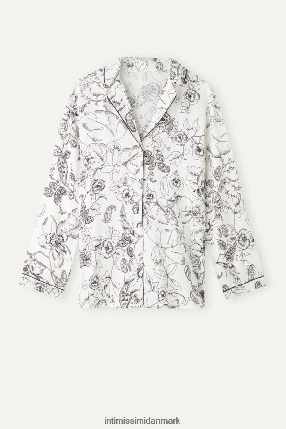 Intimissimi pure joy langærmet satin top Kvinder 223j-ren glædesprint beklædning 8DZ4XJ1546