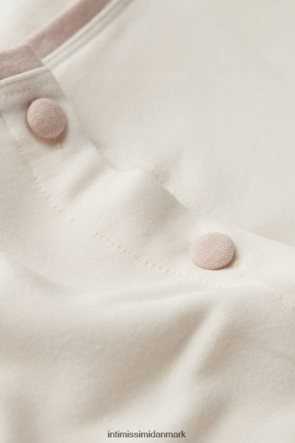 Intimissimi romantisk soveværelse modal med uld knap-down top Kvinder 157j-pulver hvid/antik pink beklædning 8DZ4XJ1589