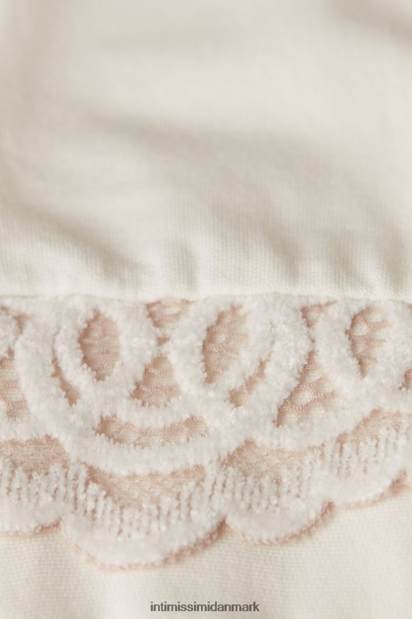 Intimissimi romantisk soveværelse modal med uldmanchetter i fuld længde Kvinder 157j-pulver hvid/antik pink beklædning 8DZ4XJ1591