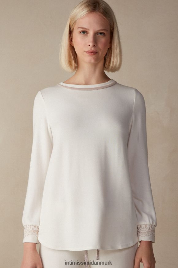 Intimissimi romantisk soveværelse modal med uldtop Kvinder 157j-pulver hvid/antik pink beklædning 8DZ4XJ1590