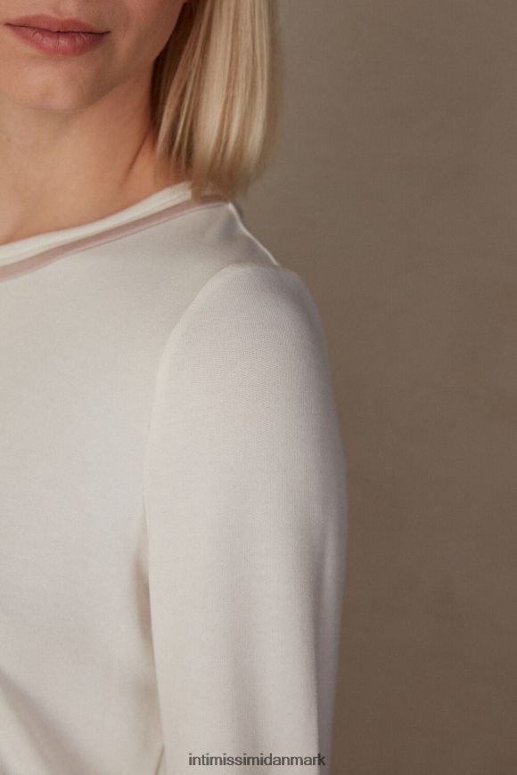 Intimissimi romantisk soveværelse modal med uldtop Kvinder 157j-pulver hvid/antik pink beklædning 8DZ4XJ1590