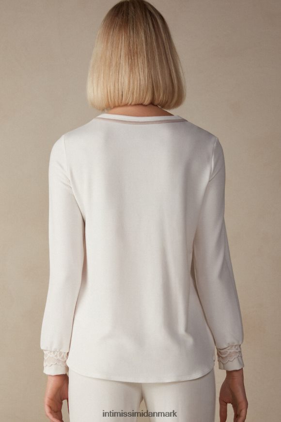 Intimissimi romantisk soveværelse modal med uldtop Kvinder 157j-pulver hvid/antik pink beklædning 8DZ4XJ1590