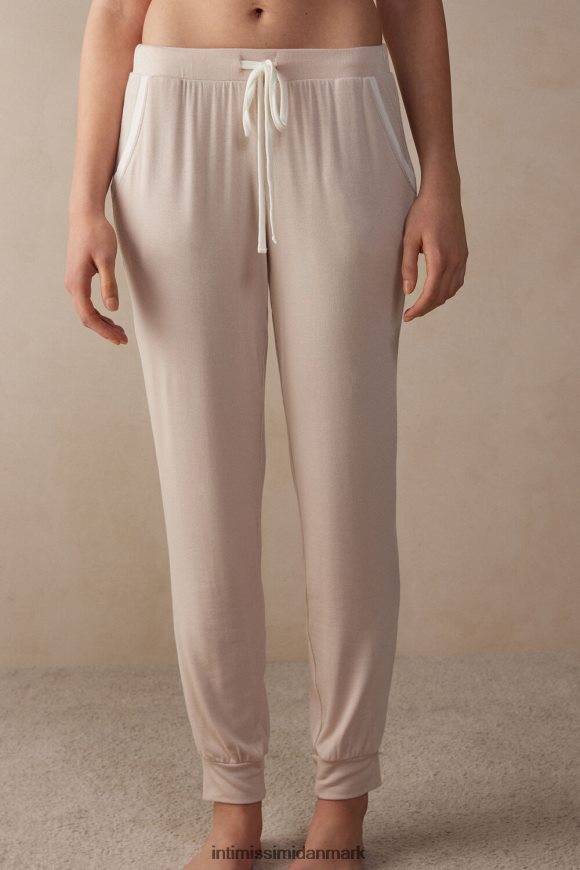 Intimissimi simple elegance lange modal joggers Kvinder 227j-silke pink/pudder hvid beklædning 8DZ4XJ1575
