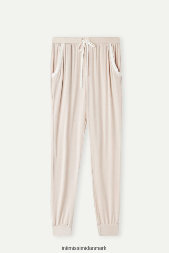 Intimissimi simple elegance lange modal joggers Kvinder 227j-silke pink/pudder hvid beklædning 8DZ4XJ1575