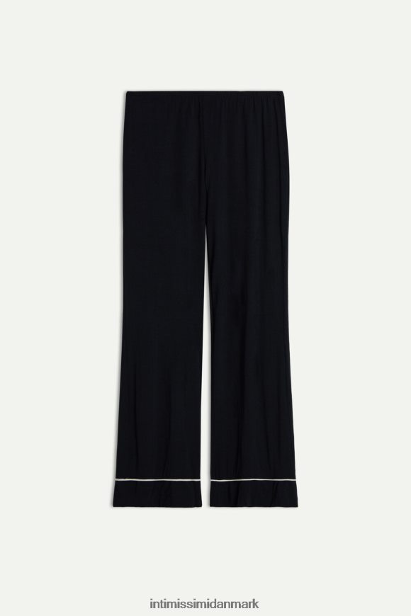 Intimissimi smukke blomster modal bukser i fuld længde Kvinder 9887-sort/elfenben beklædning 8DZ4XJ1657