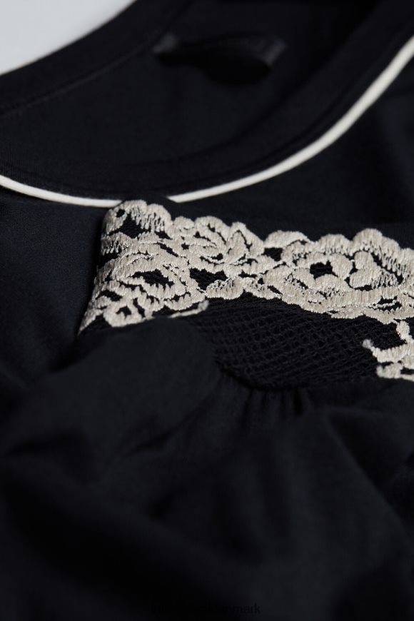 Intimissimi smukke blomster modal top Kvinder 9887-sort/elfenben beklædning 8DZ4XJ1656