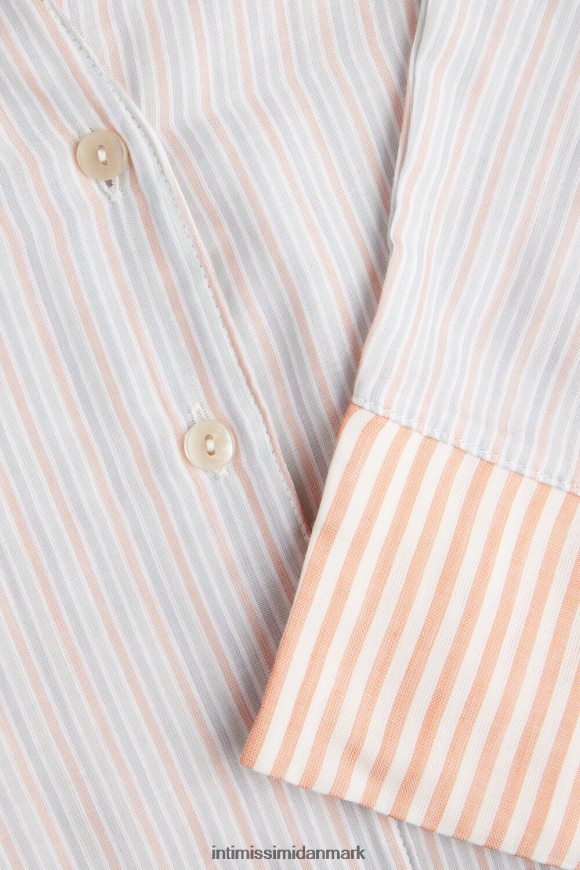 Intimissimi uendelig sommerskjorte i bomuldslærred Kvinder 349j-flerfarvet stribe beklædning 8DZ4XJ1495