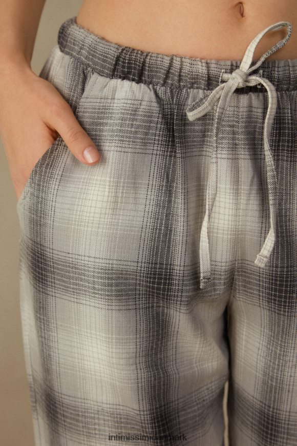 Intimissimi varme nusser børstede ensfarvede bukser Kvinder 149j-grå/creme ternet print beklædning 8DZ4XJ1613