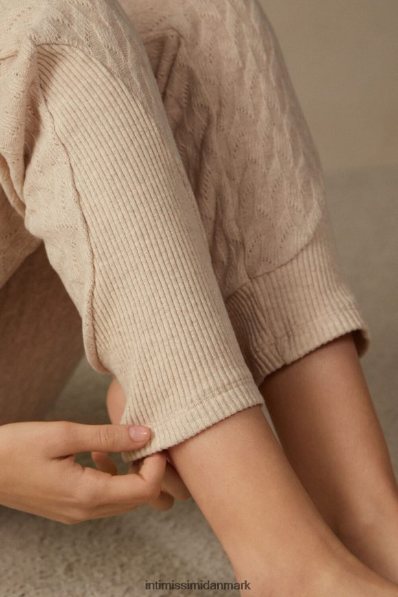 Intimissimi vinterflettede hellange bukser med manchetter Kvinder 2106-beige blanding beklædning 8DZ4XJ1612