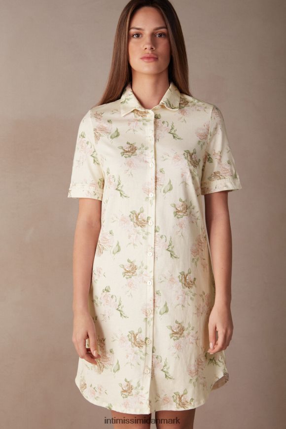 Intimissimi duft af roser bomuldsnatkjole Kvinder 205j-duft af roser print beklædning 8DZ4XJ1550