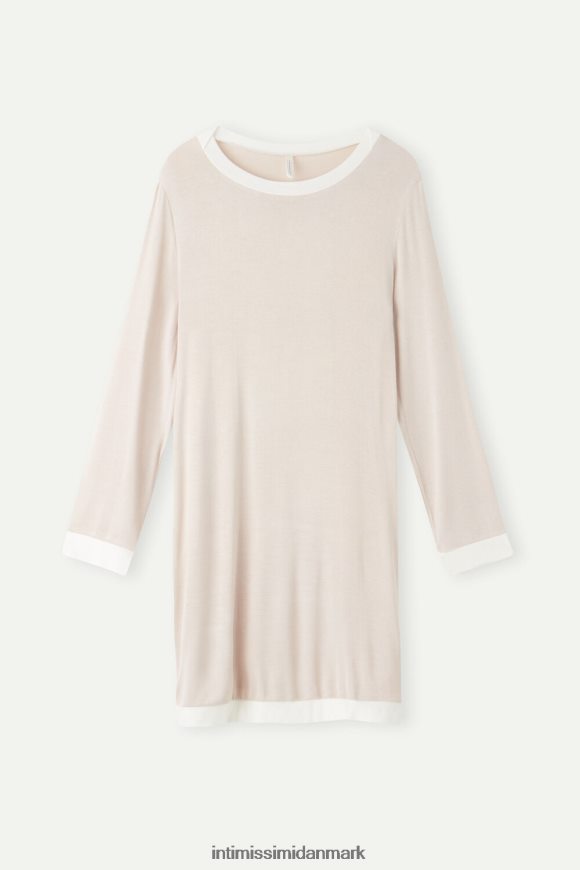 Intimissimi enkel elegance natkjole Kvinder 227j-silke pink/pudder hvid beklædning 8DZ4XJ1573