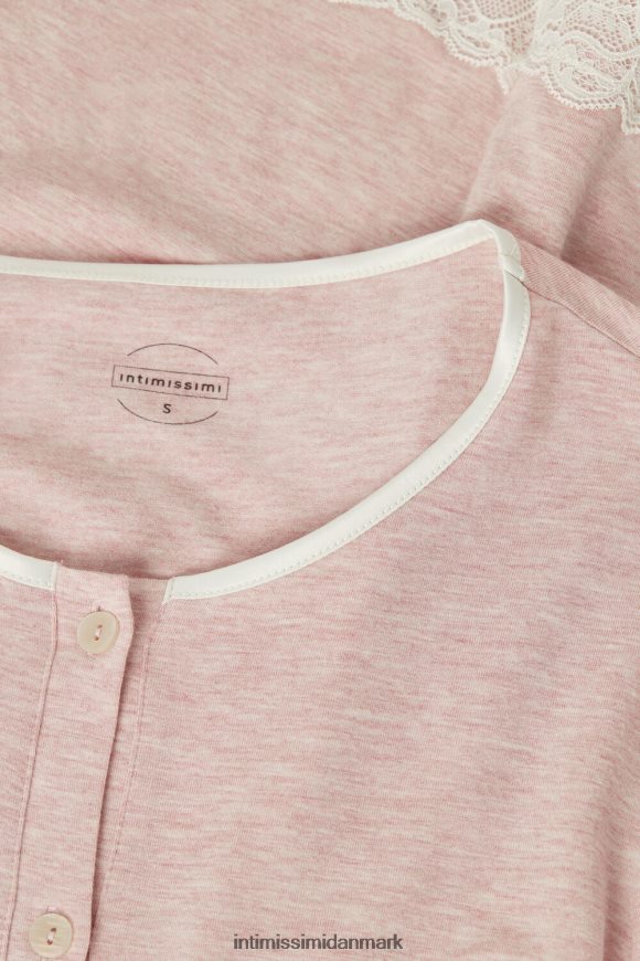 Intimissimi natkjole med knap foran og blondedetaljer Kvinder 008j-lyserød melange beklædning 8DZ4XJ1618