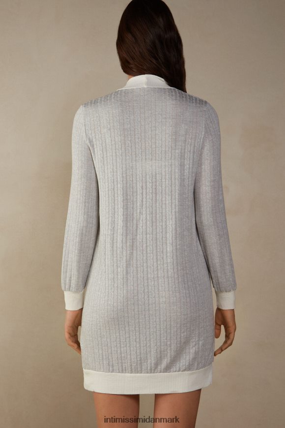 Intimissimi tidløs arv natkjole Kvinder 154j-grå melange/pulver hvid beklædning 8DZ4XJ1594