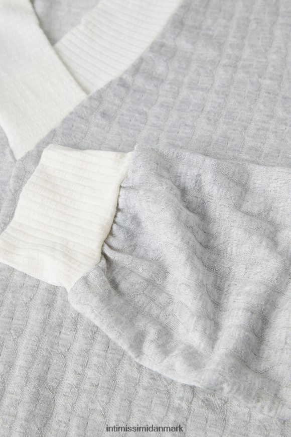 Intimissimi tidløs arv natkjole Kvinder 154j-grå melange/pulver hvid beklædning 8DZ4XJ1594